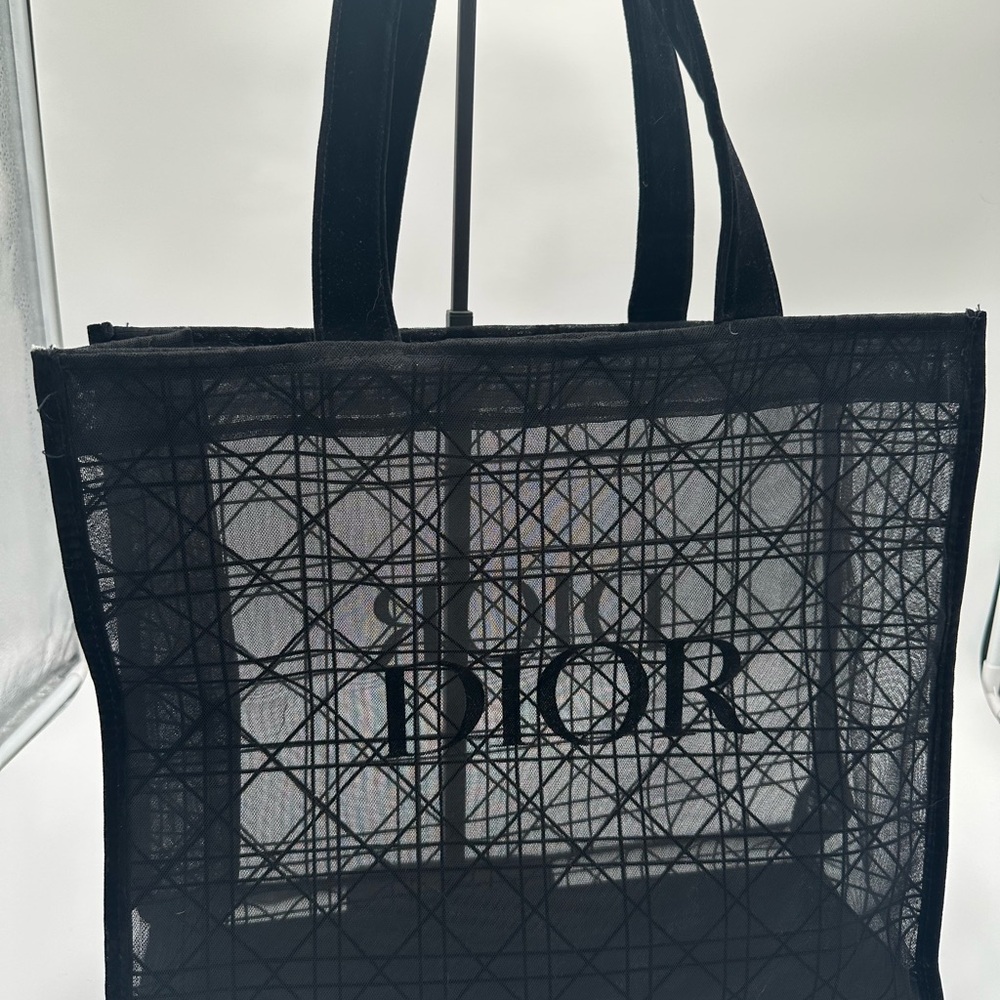 Dior Black Tote Bag with Signature Design